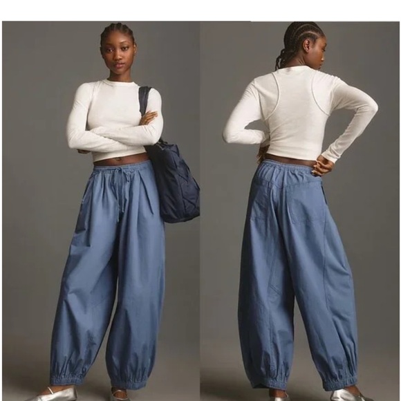 Anthropologie Pants - Anthropologie Mossa parachuteCargo-Style Wide Leg Drawstring pants